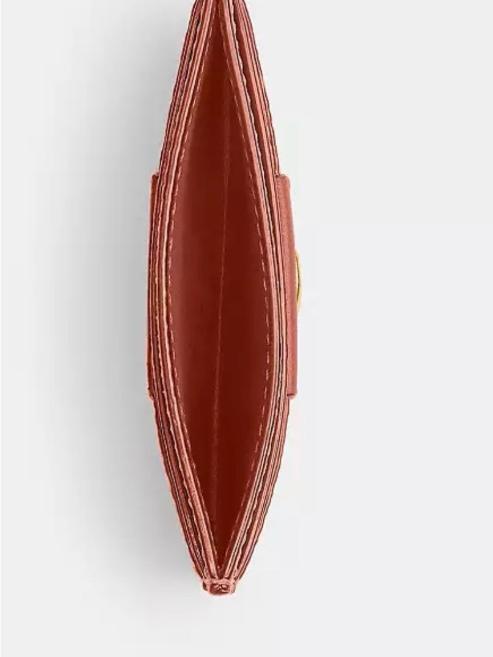 Coach Pink and Rust Signature Card Holder with Gold 'C' Emblem - Picture 2 of 3